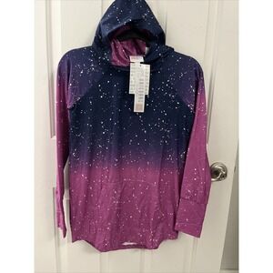 NWT LulaRoe Unicorn Amber Lightweight Pullover Galaxy Hoodie Shirt Sz XS X-Small